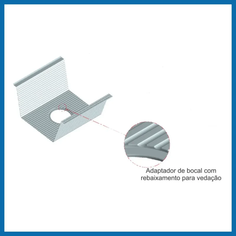 Adaptador de Bocal para Calha U